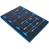 Bgs Garniture pour servante d'atelier 3/3 : Jeu de douilles à poignée en T 9 pièces - 4192