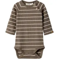 Lil´ Atelier Barboteuse / body 'NBMKAIL' olive / blanc