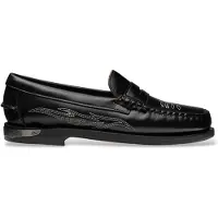 Sebago pour femme. 751222W Mocassins en cuir Dan El Paso noir (39), Plat, 1 à 3 cm, Aucun, Casuel
