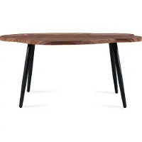 En.casa Table basse "Trestaneng", dimensions 100 x 60 x 47 cm, aspect noyer