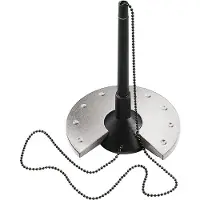 Helit - porte-stylos Silver, noir / argent, avec chaînette
