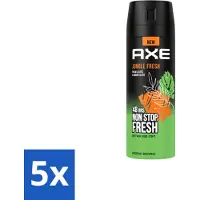 Axe 5 vaporisateurs déodorants Jungle Fresh - 150 ml - Pack avantage - 5 pièces