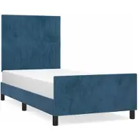 vidaXL Cadre de lit sans matelas bleu foncé 80x200 cm velours