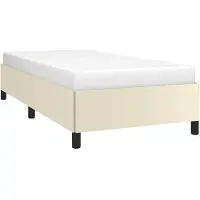 vidaXL Sommier Crème 140x190 cm Similicuir