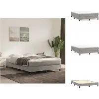 vidaXL Lit boxspring avec matelas gris clair 140x200 cm velours