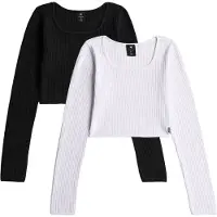 G-Star D30940-01 Long Sleeve T-shirt 2 Units Blanc,Noir 12 Years Fille