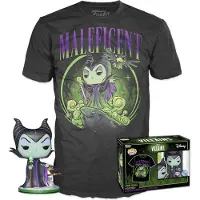 Funko POP! T-shirt Disney et figurine exclusive Villanas Maléfique, multicolore, taille S pour enfants, multicolore, taille S
