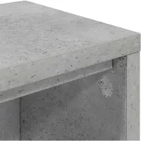 vidaXL Bureau d'appoint gris béton, 152 x 36 x 19,5 cm, en panneaux de particules