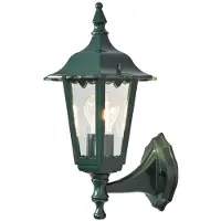 Konstsmide Firenze Applique murale en aluminium laqué vert avec verre transparent