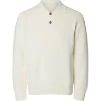 Selected Côtelé Polo En Maille Homme Blanc XL