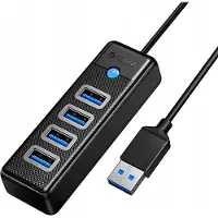ORICO Hub USB haute vitesse 4 ports 3.0 5Gbps adaptateur avec câble de 15cm - CE, compact et fiable pour PC, ordinateur portable et appareils mobiles.