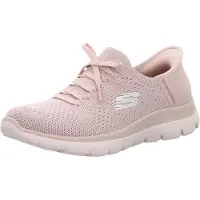 SKECHERS Baskets pour femmes, modèle Summits New Daily, type slip-on, couleur mauve clair/rose pâle