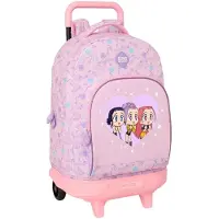 Safta Sac à dos évolutif K-pop Demon Hunters, compact, 33 litres, avec roulettes, rose, pour enfant, rose, taille unique