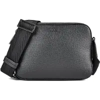 BOSS Sac à bandoulière en cuir grainé avec logo