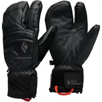 Black Diamond - Gants trois doigts en PrimaLoft - Spark Finger Gloves Black en Cuir - Taille M - Noir