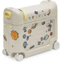JETKIDS by Stokke BedBox Valise à roulettes pour enfants, blanc moonglow