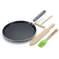 Elo Set de 1 poêle de cuisson 26 cm en aluminium avec 3 ustensiles de cuisine sans Ducato