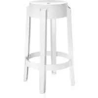Kartell Charles Ghost Tabouret - Lot de 2 H 65 cm | Glossy White