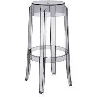 Kartell Charles Ghost Tabouret - Lot de 2 H 75 cm | Smoke Grey