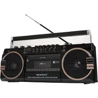 Ricatech PR1980 Magnétophone à cassette avec radio AM/FM/SW USB + SD