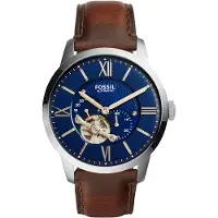 Fossil Montre à affichage analogique 'Townman' marron / gris argenté