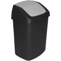 Kadax 229392 Swing Poubelle Plastique Noir-Gris 33 6480