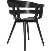 Design House Stockholm Wick Chaise Black | Wood Legs