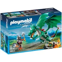 Playmobil 6003 Chevalier avec grand dragon vert