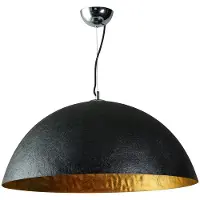 Expo Lampe à suspension robuste Mezzo Tondo 70cm noir avec or