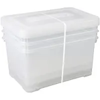 Curver Ensemble de boîtes de rangement Handy 3x50L Transparent