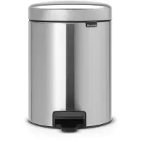 Brabantia NewIcon Poubelle à pédale 5 Litres Mat Acier inoxydable