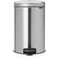 Brabantia NewIcon Poubelle à pédale 20 Litres Mat Acier inoxydable