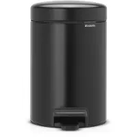 Brabantia NewIcon Poubelle à Pédale 3 Litres Matt Black