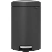 Brabantia Poubelle à pédale Brabantia NewIcon 12 Litres Mineral Infinite Grey