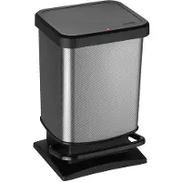 Rotho Paso pedaalemmer - prullenbak 20L - BPA vrij - donker zilvermetallic (1754010273WS), Poubelle, Noir, Argent