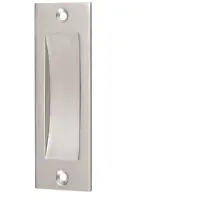 Hermeta Schiebetürmuschel Aluminium silberfarbig eloxiert eckig Länge 120 mm Breite 40 mm