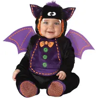 Vegaoo Incharacter Costumes Baby Bat Costume Black/Purple X-Small