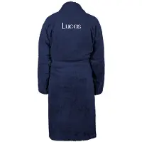 Yoursurprise Peignoir éponge homme - avec prénom - bleu L/XL