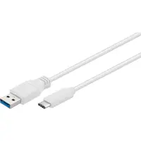 Cablexpert Câble USB 3.0 type C AM/CM/3m/blanc (3 m, USB 3.2 Gen 1, 36 W)