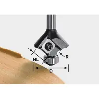 Festool Plaquettes pour fraises à arrondir S8 HW R2 D28 KL12,7 MFK