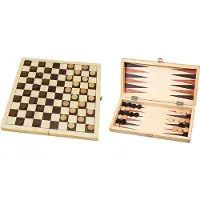 Hot Jeu de dames et de backgammon Games 29 x 14,5 x 4,5 cm