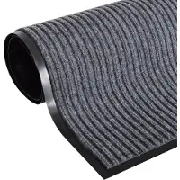 vidaXL Paillasson PVC Gris 90 x 60 cm