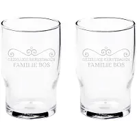 Yoursurprise Gobelet en verre personnalisé (2 pièces)