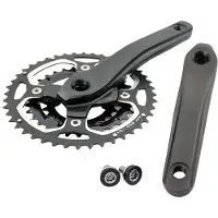Import Lasco FM628 Manivelle Alu CNC BSA 44 32 22 -1 mm 170 mm Noir mat