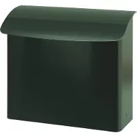 HygieneShopBasics Boîte aux lettres murale, 41,5 cm Vert Boîte aux lettres métallique résistante au feu