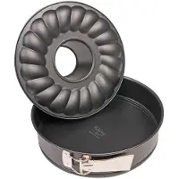 Dr. Oetker Tradition Moule à charnière 2 fonds, anti-adhésif, ø : 280 mm, Moule à gâteau, Noir
