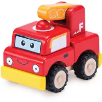 Wonderworld Mini camion de pompiers en bois