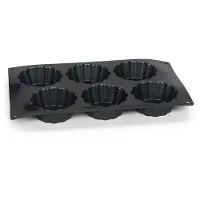 Patisse Set de moules à cupcakes avec picots décoratifs 24 pièces ø 5cm, Moule à gâteau, Noir