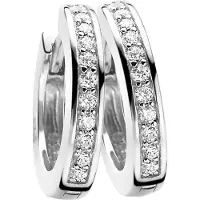 Zinzi Boucles d'oreilles en argent avec zirconium