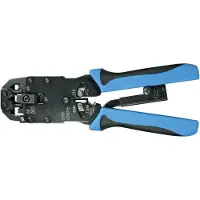 Velleman PINCE À SERTIR PROFESSIONNELLE POUR CONNECTEURS MODULAIRES 4P4C, 6P4C, 8P8C (RJ11, RJ12, RJ45) & DEC